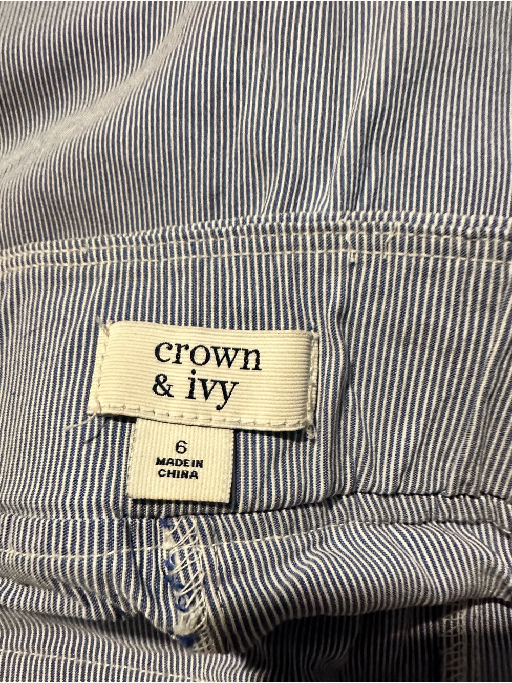 Crown & Ivy Blue and White Pinstripe Skort - Picture 3 of 3
